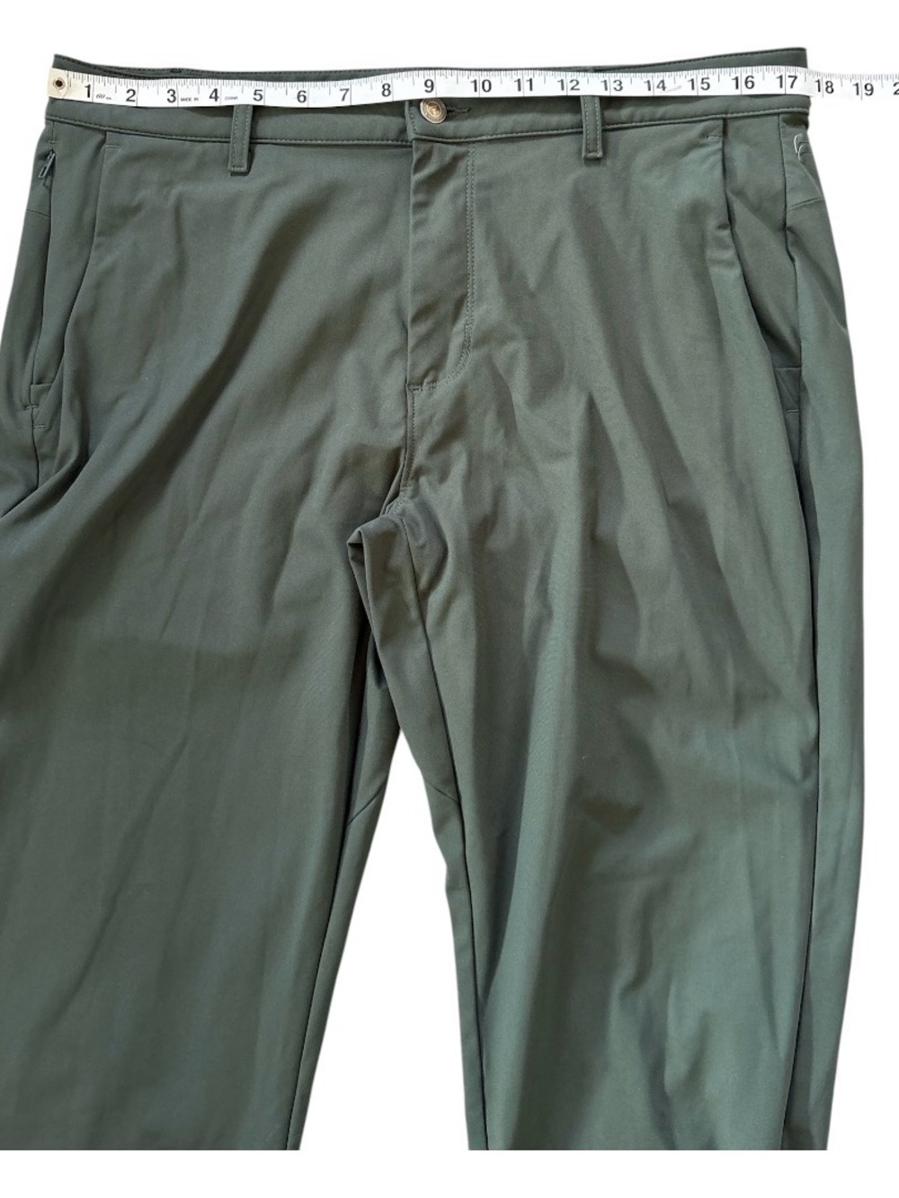 Fabletics Men's Olive Green‎ Performance Pants Waist 35” - Picture 5 of 7